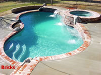 brick coping pool