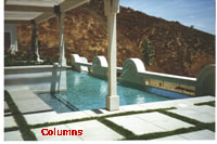 pool with columns
