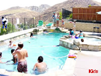 kids in a pool