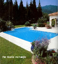 double rectangle shaped pool