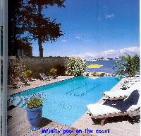 infinity pool on the coast