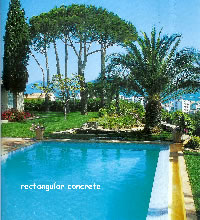 rectangular concrete pool
