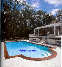pool with timber copings