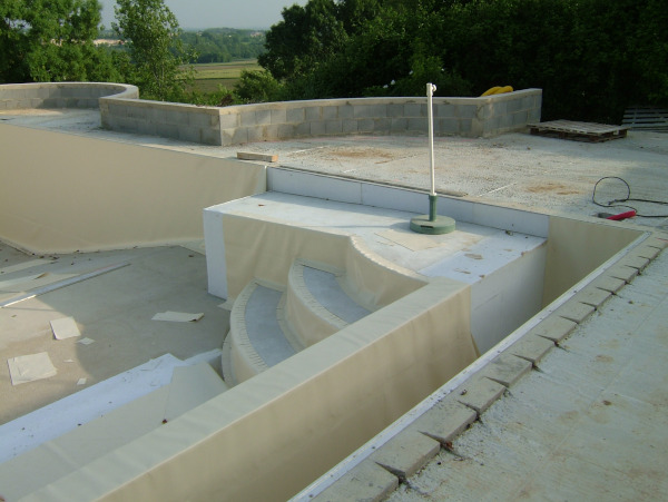 Alkorplan Liner Installation on Steps