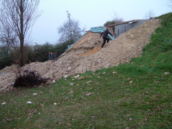 View of pool drop off